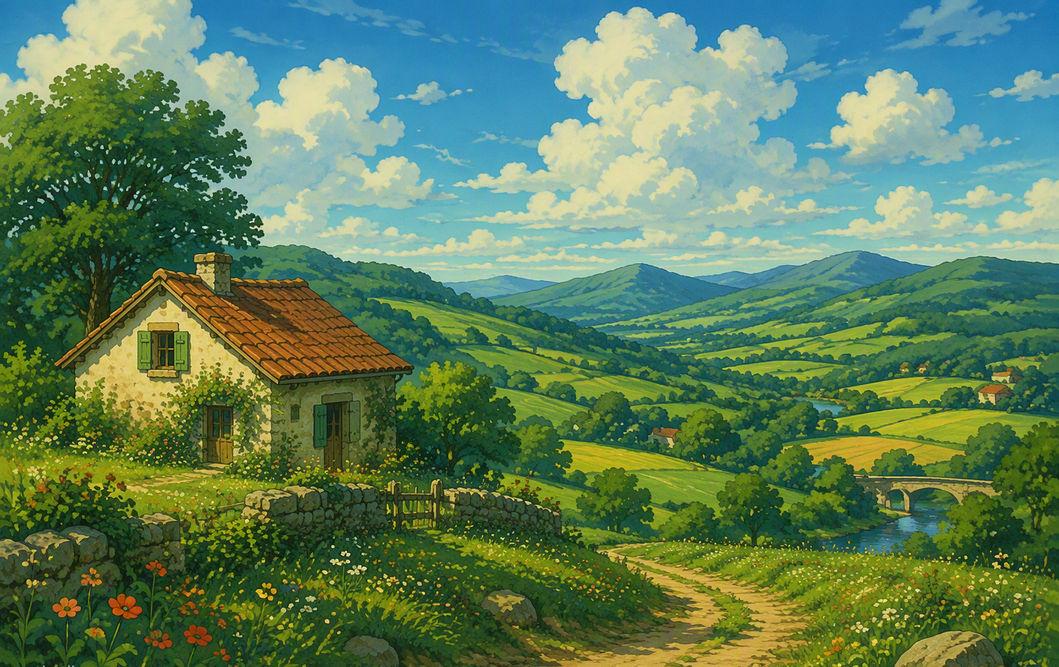 ai ghibli filter example: before and after photo edited with AI Filtery