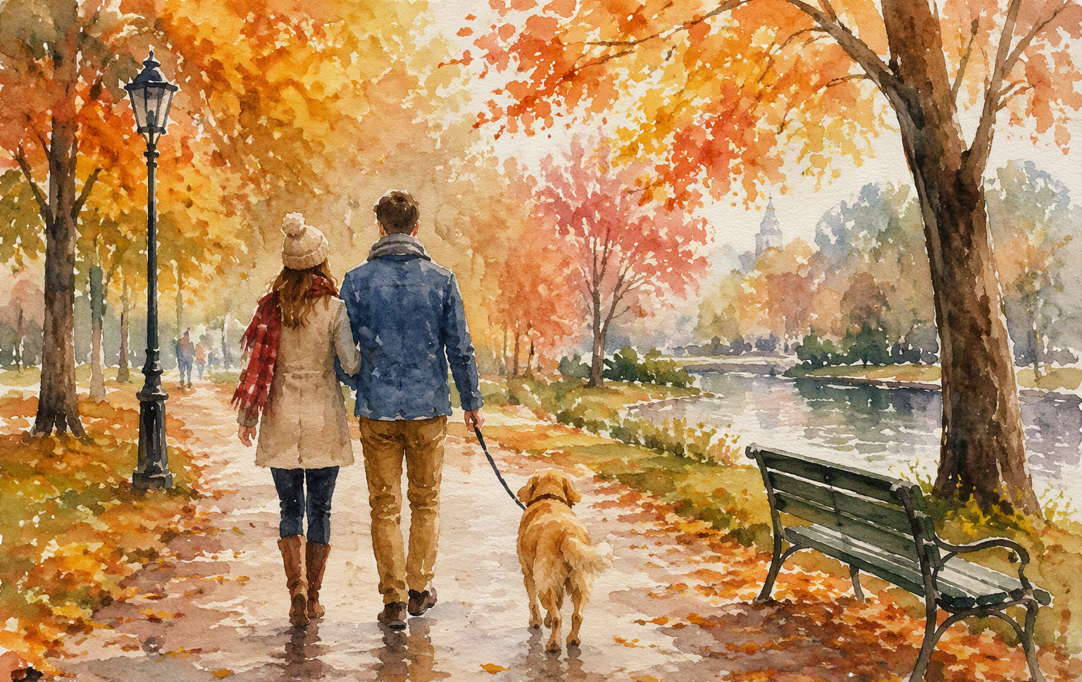 ai watercolor filter example: before and after photo edited with AI Filtery